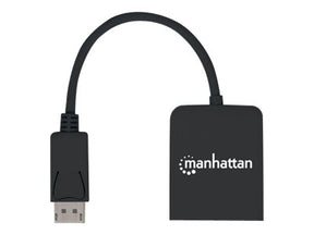 Manhattan DisplayPort 1.2 to 2-Port HDMI Splitter Hub with MST, 4K@30Hz, USB-A Powered, Video Wall Function, HDCP 2.2, Black, Three Year Warranty, Blister