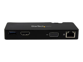 StarTech.com USB 3.0 Universal Laptop Mini Dockingstation mit HDMI oder VGA, Gigabit Ethernet, USB 3.0