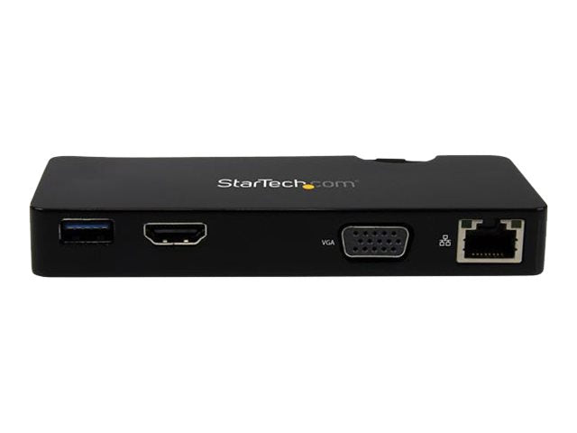 StarTech.com USB 3.0 Universal Laptop Mini Dockingstation mit HDMI oder VGA, Gigabit Ethernet, USB 3.0