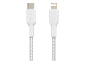 Belkin BOOST CHARGE - Lightning-Kabel - 24 pin USB-C männlich zu Lightning männlich - 2 m - weiß - USB-Stromversorgung (18 W)