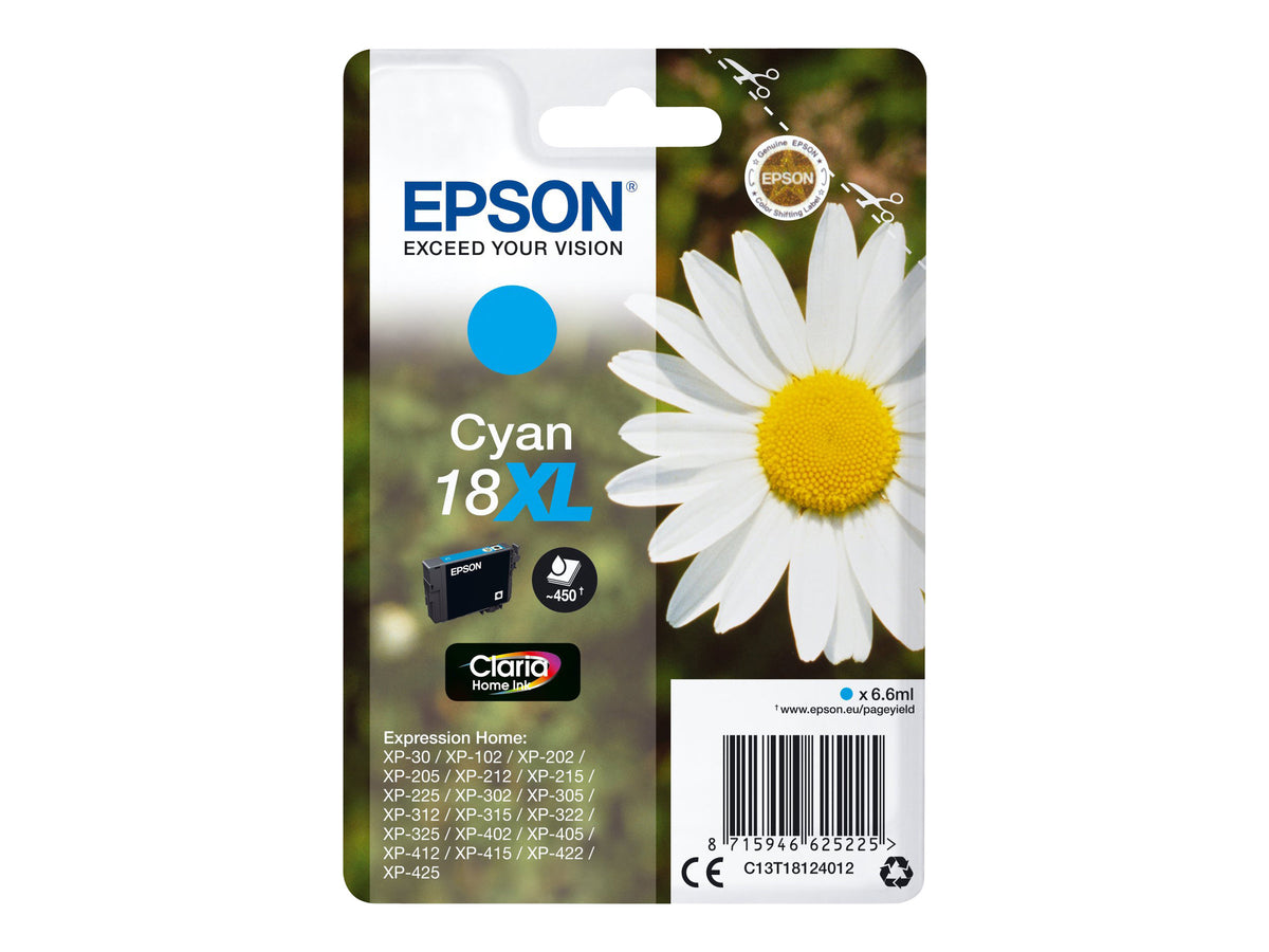 Epson 18XL - 6.6 ml - XL - Cyan - Original - Tintenpatrone