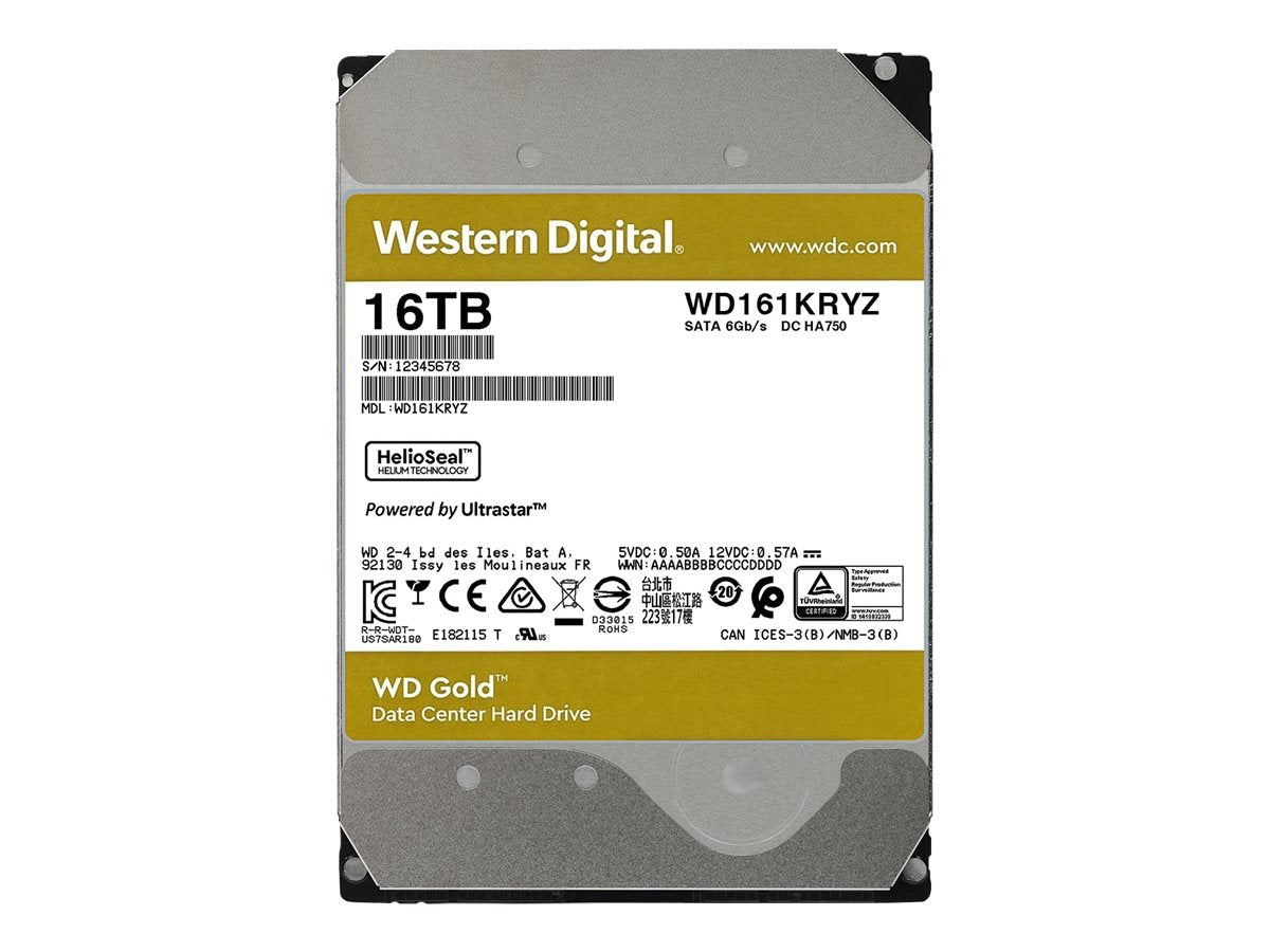 WD Gold WD161KRYZ - Festplatte - 16 TB - intern - 3.5" (8.9 cm)