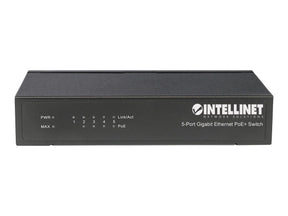 Intellinet 5-Port Gigabit Ethernet PoE+ Switch, 4 x PSE Ports, IEEE 802.3at/af Power over Ethernet (PoE+/PoE)