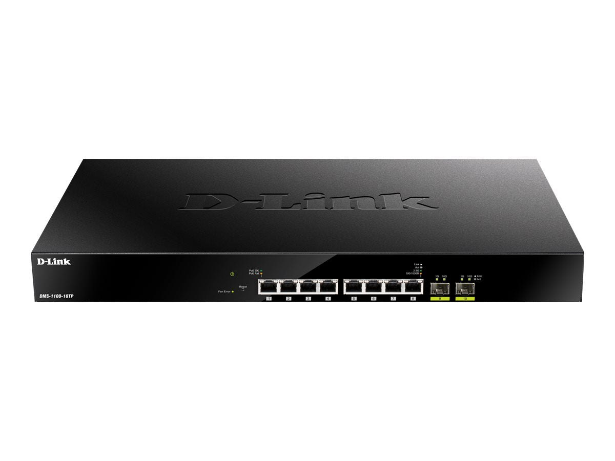 D-Link DMS 1100-10TP - Switch - Smart - 8 x 100/1000/2.5G (PoE+)