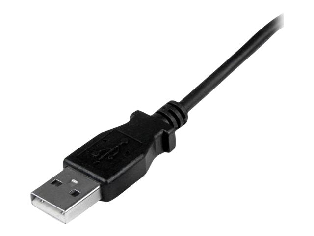 StarTech.com 2m USB 2.0 A auf Micro B Kabel aufwärtsgewinkelt - Schwarz - USB A / Micro B Datenkabel / Anschlusskabel - USB-Kabel - Micro-USB Typ B (M)