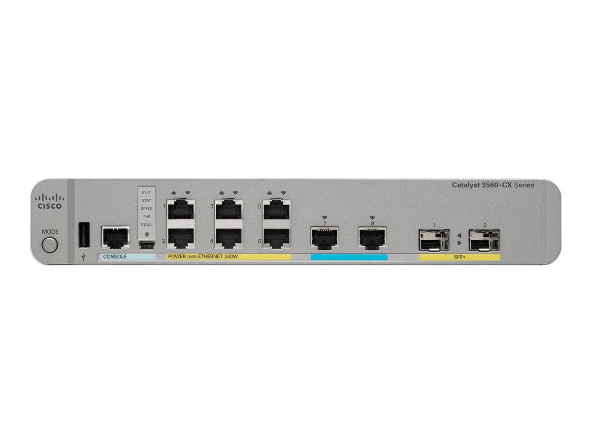 Cisco Catalyst 3560CX-8XPD-S - Switch - managed - 8 x 10/100/1000 (PoE+)