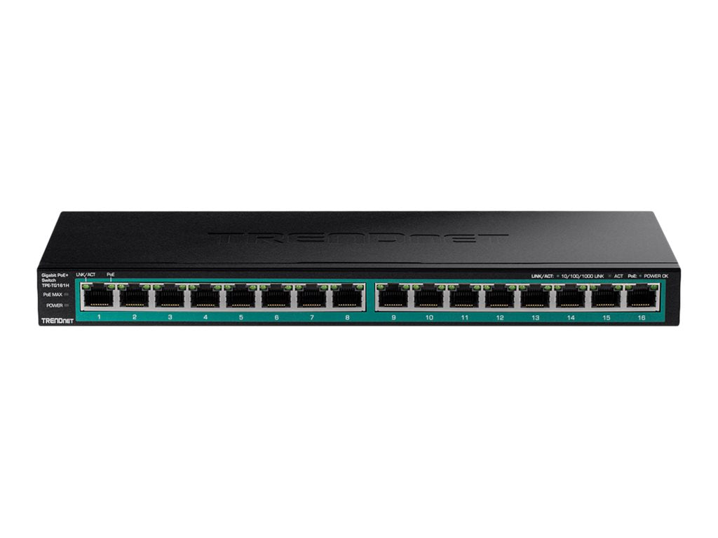 TRENDnet TPE TG161H - Switch - 16 x 10/100/1000 (PoE+)