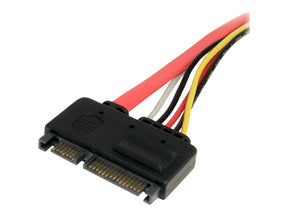 StarTech.com SATA Verlängerung 30cm - 22pin Kombikabel Stecker / Buchse - internes S-ATA Daten- Strom Verlängerungskabel - SATA-Verlängerungskabel - SATA Combo (W)