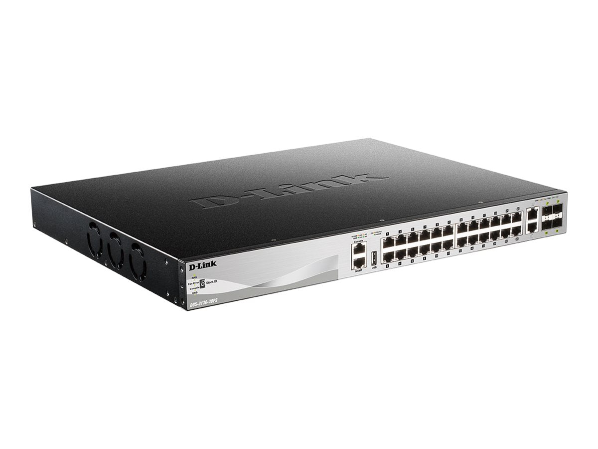 D-Link DGS 3130-30PS - Switch - L3 Lite - managed - 24 x 10/100/1000 (PoE+)