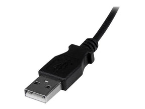 StarTech.com 2m USB 2.0 A auf Micro B Kabel abgewinkelt - Schwarz - USB A / Micro B Datenkabel / Anschlusskabel - USB-Kabel - Micro-USB Typ B (M)