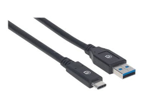 Manhattan USB-C to USB-A Cable, 3m, Male to Male, 5 Gbps (USB 3.2 Gen1 aka USB 3.0)