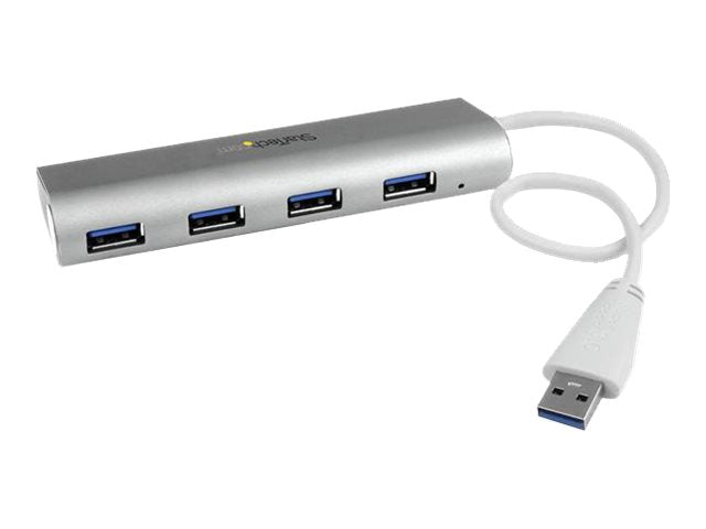 StarTech.com 4 Port kompakter USB 3.0 Hub mit eingebautem Kabel