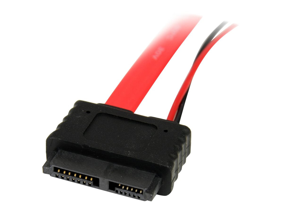 StarTech.com 30 cm Slimline SATA auf SATA mit LP4-Stromkabel / Adapter / Kombikabel - SATA-Kabel - Serial ATA 150/300/600 - Slimline SATA (W)