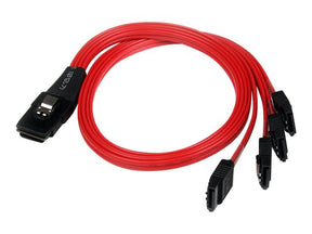 StarTech.com SFF-8087 auf 4x SATA Kabel 50 cm - Internes Mini SAS auf Serial-ATA Reverse Multilane Kabel - SFF 8087 36-Pin / S-ATA 7-Pin - SATA- / SAS-Kabel - Serial ATA 150/300/600 - 4-Lane - SATA (R)