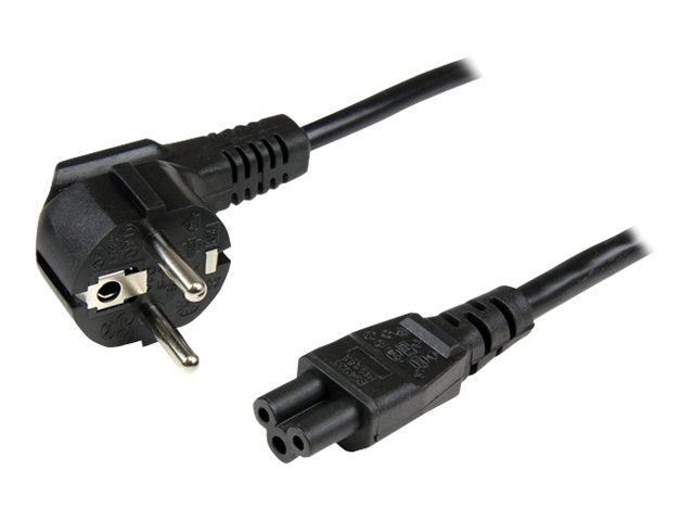 StarTech.com 2 m Laptop Ladekabel, EU Schuko auf C5, 2,5A 250V, 18AWG, Notebook / Laptop Ersatzstromkabel, Laptop Netzteil Stromkabel, Kleeblatt/Mickey Mouse Netzkabel (PXTNB3SEU2M)