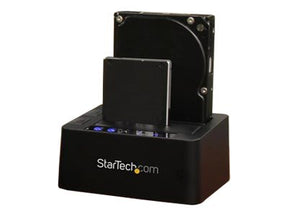 StarTech.com USB 3.1 (10 Gbit/s) Duplizierer Dockingstation für 2,5" & 3,5" SATA SSD/HDD Laufwerke - Clone / Kopierstation bis zu 28GB/min - Festplattenduplikator - 2 Schächte (SATA-300)