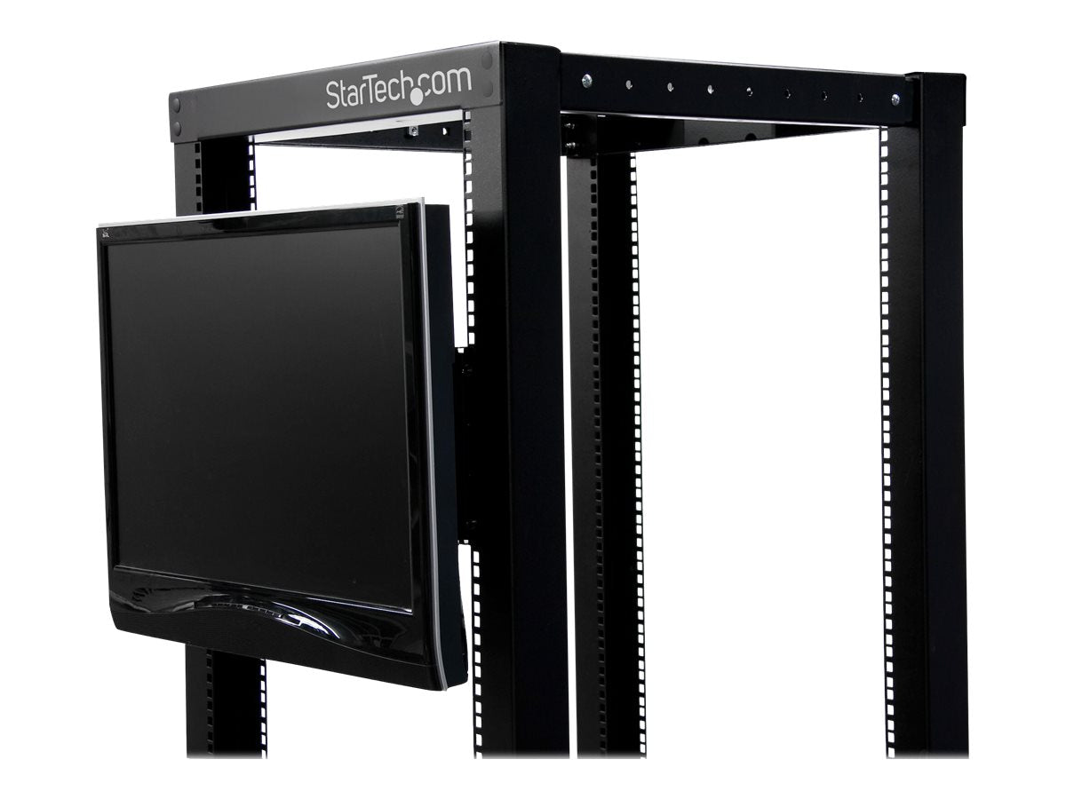 StarTech.com Universal LCD Monitor Vesa Halterung für 19" Serverschrank / Rack - Befestigungskit - für LCD-Display - fester, kaltgepresster Stahl - Schwarz - Bildschirmgröße: 48.3 cm (19")