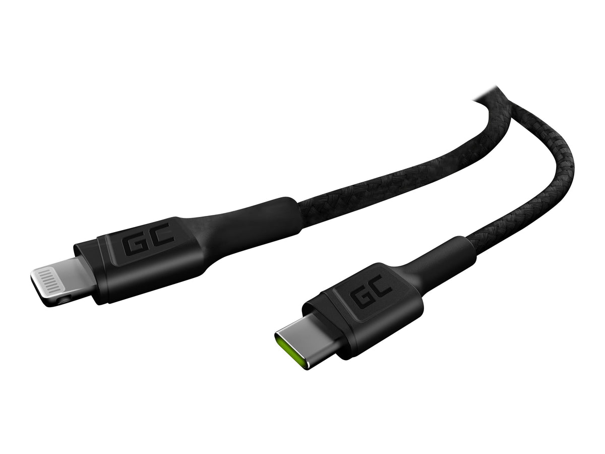 Green Cell Stream - Lightning-Kabel - 24 pin USB-C männlich zu Lightning männlich