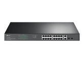 TP-LINK JetStream TL-SG1218MP V5 - Switch - 16 x 10/100/1000 (PoE+)