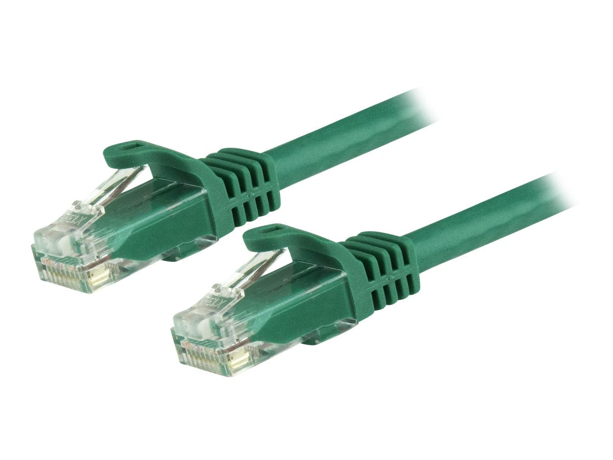 StarTech.com 7.5m CAT6 Ethernet Cable, 10 Gigabit Snagless RJ45 650MHz 100W PoE Patch Cord, CAT 6 10GbE UTP Network Cable w/Strain Relief, Green, Fluke Tested/Wiring is UL Certified/TIA - Category 6 - 24AWG (N6PATC750CMGN)