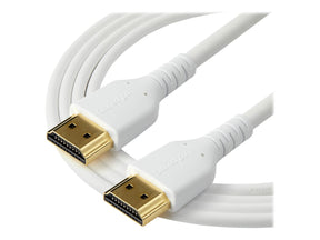 StarTech.com RHDMM1MPW HDMI Kabel (4K 60Hz, 1m, High Speed, HDMI 2.0, TPE- Kabel, mit Ethernet, robust, Aramidfaser) weiß