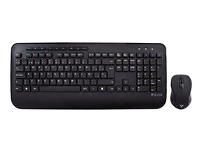 V7 CKW300ES - Tastatur-und-Maus-Set - kabellos