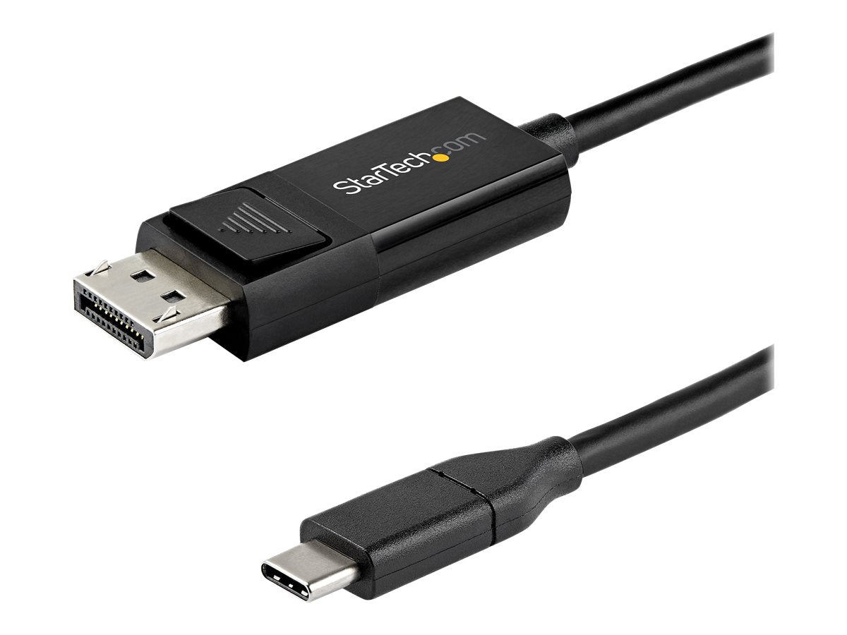 StarTech.com 6ft/2m USB C to DisplayPort 1.4 Cable 8K 60Hz/4K, Bidirectional DP to USB-C or USB-C to DP Reversible Video Adapter Cable, HBR3/HDR/DSC, USB Type C/Thunderbolt 3 Monitor Cable - 8K USB-C to DP Cable - DisplayPort-Kabel - 24 pin USB-C (M)