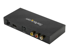 StarTech.com VID2HDCON2 S-Video oder Composite zu HDMI Konverter mit Audio  (720p,  NTSC & PAL, HDMI Upscaler, Mac & Windows)