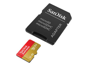 SanDisk Extreme - Flash-Speicherkarte (microSDXC-an-SD-Adapter inbegriffen)