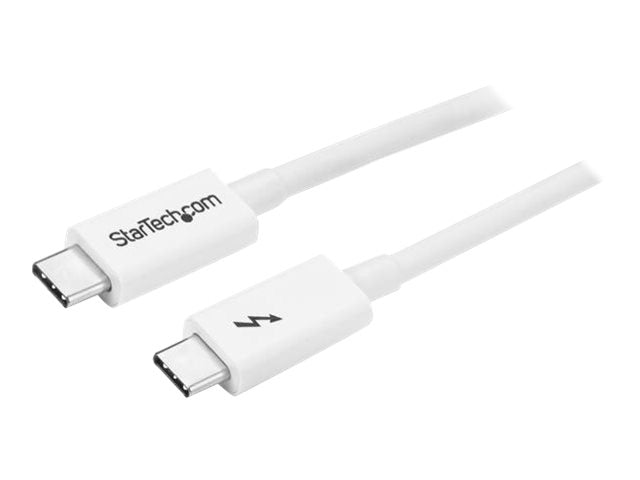 StarTech.com Thunderbolt 3 Kabel - 20Gbit/s - 2m - Weiß - 4K 60Hz - Passiv - Thunderbolt Kabel - USB Typ C Lader - Thunderbolt-Kabel - USB-C (M)