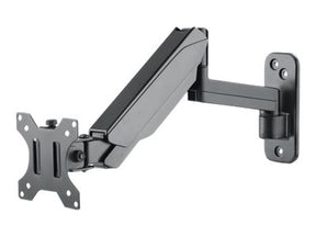 Manhattan TV & Monitor Mount, Wall, Spring Arm, 1 screen, Screen Sizes: 17-32", Black, VESA 75x75 to 100x100mm, Max 8kg, Height Adjustable Swivel Arm (3 pivots)