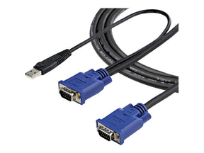 StarTech.com 3m 2-in-1 PS/2 USB KVM Kabel - Kabelsatz für KVM Switch / Umschalter - Video- / USB-Kabel - USB, HD-15 (VGA)