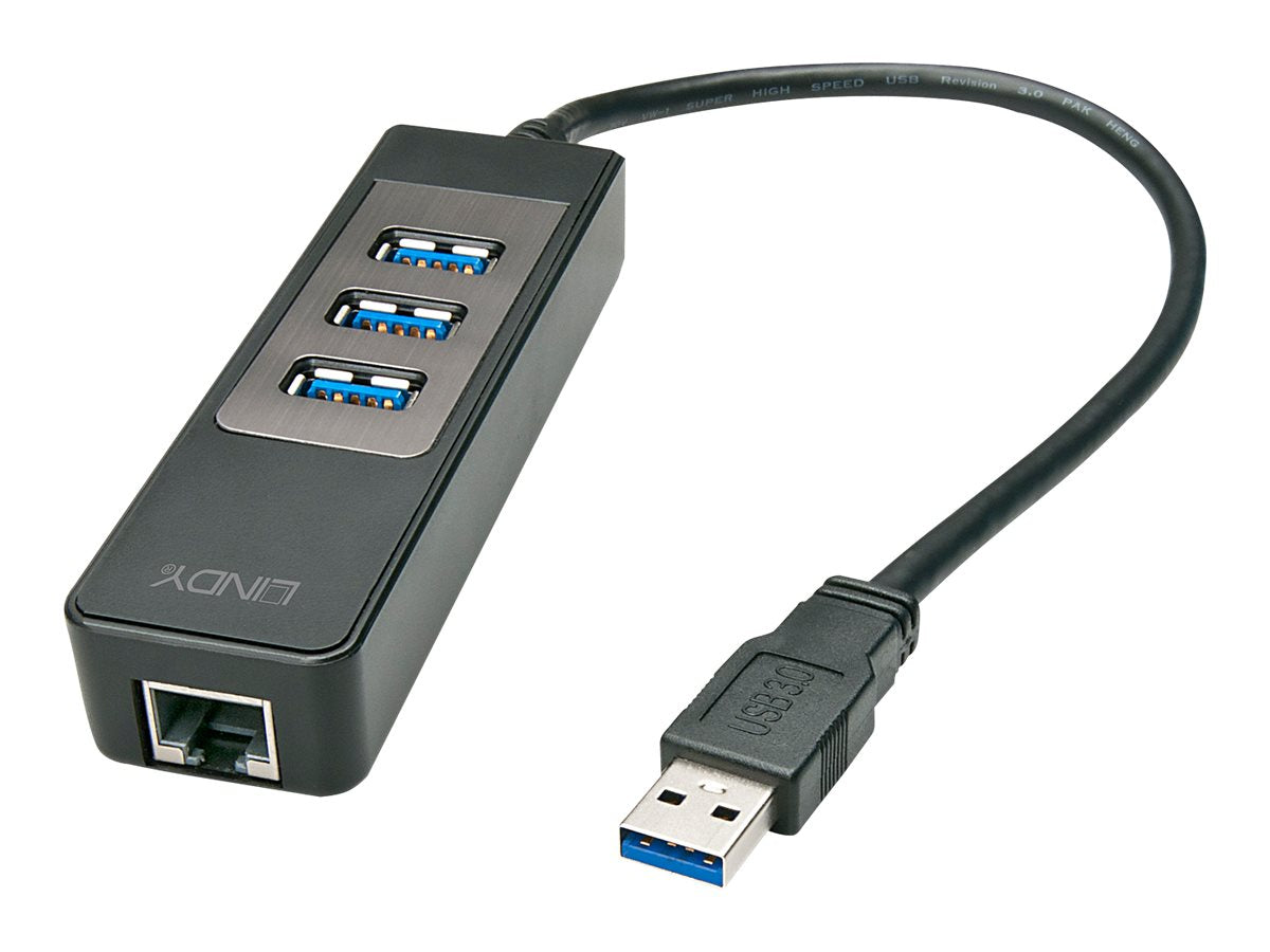 Lindy USB 3.1 Hub & Gigabit Ethernet Adapter