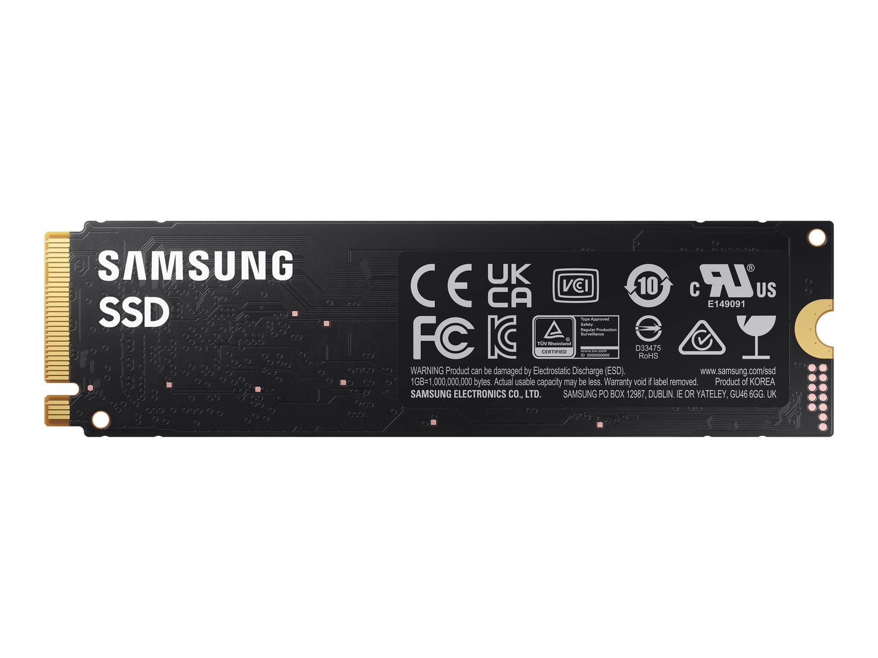 Samsung 980 MZ-V8V1T0BW - SSD - verschlüsselt - 1 TB - intern - M.2 2280 - PCIe 3.0 x4 (NVMe)