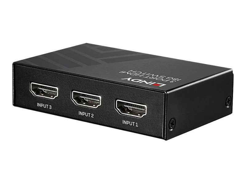 Lindy 3 Port HDMI 18G Switch - Video/Audio-Schalter