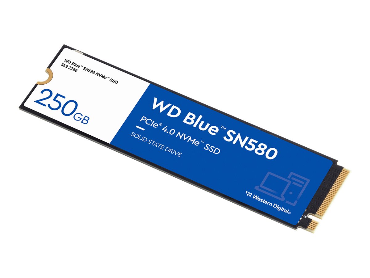 WD Blue SN580 - SSD - 250 GB - intern - M.2 2280 - PCIe 4.0 x4 (NVMe)
