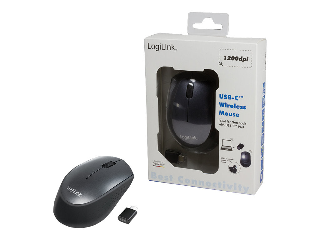 LogiLink Maus - optisch - 3 Tasten - kabellos - 2.4 GHz - kabelloser Empfänger (USB)