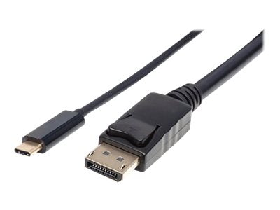 Manhattan USB-C to DisplayPort Cable, 4K@60Hz, 2m, Male to Male, Black, Equivalent to Startech CDP2DP2MBD, Three Year Warranty, Polybag - DisplayPort-Kabel - 24 pin USB-C (M)