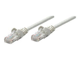 Intellinet Network Patch Cable, Cat5e, 1m, Grey, CCA, U/UTP, PVC, RJ45, Gold Plated Contacts, Snagless, Booted, Lifetime Warranty, Polybag - Patch-Kabel - RJ-45 (M)