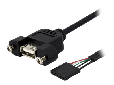 StarTech.com 90cm USB 2.0 Blendenmontage Kabel - USA A auf 5 pin Mainboard Pfostenstecker Buchse - Bu/Bu - USB-Kabel intern auf extern - 5-poliger USB 2.0-Header (W)