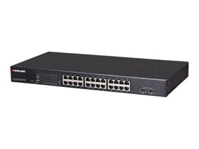 Intellinet 24-Port Gigabit Ethernet PoE+ Web-Managed Switch with 2 SFP Ports, 24 x PoE ports, IEEE 802.3at/af Power over Ethernet (PoE+/PoE)