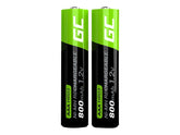 Green Cell Batterie 2 x AAA - NiMH - (wiederaufladbar)