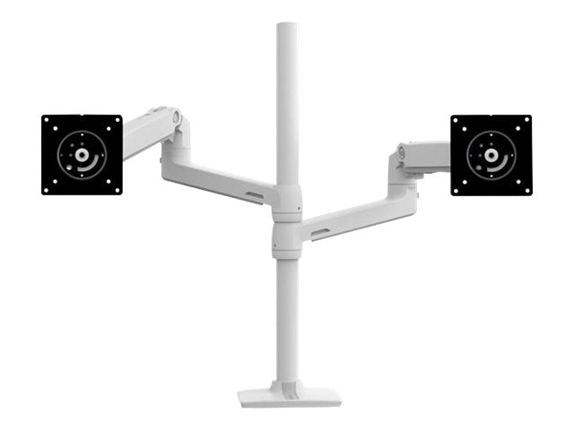 Ergotron LX Dual Stacking Arm Tall Pole - Befestigungskit - für 2 LCD-Displays - Aluminium - weiß - Bildschirmgröße: bis zu 101,6 cm (bis zu 40 Zoll)