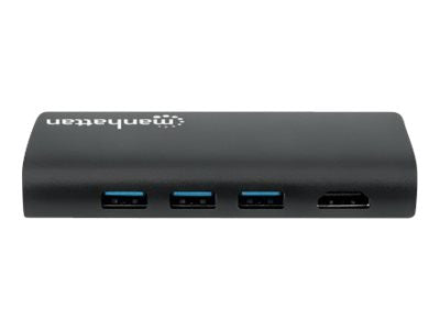 Manhattan USB-C Dock/Hub with Card Reader, Ports (x5):