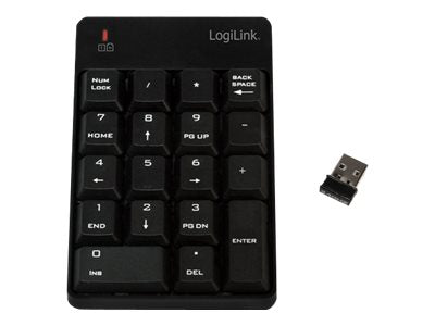 LogiLink Tastatur - kabellos - 2.4 GHz