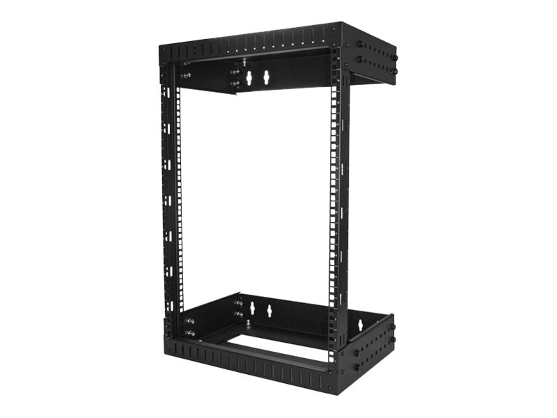 StarTech.com 15U 19" Wall Mount Network Rack, Adjustable Depth 12-20" 2 Post Open Frame Server Room Rack for AV/Data/ IT Communication/Computer Equipment/Switch with Cage Nuts & Screws - 15U Adjustable Rack (RK15WALLOA)