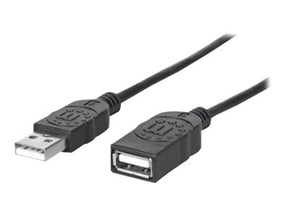 Manhattan USB-A to USB-A Extension Cable, 1m, Male to Female, 480 Mbps (USB 2.0)