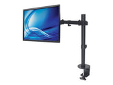 Manhattan TV & Monitor Mount, Desk, Full Motion, 1 screen, Screen Sizes: 10-27", Black, Clamp Assembly, VESA 75x75 to 100x100mm, Max 8kg, Lifetime Warranty - Befestigungskit - für LCD-Display - Stahl - Schwarz - Bildschirmgröße: 33-81.3 cm (13"-32")