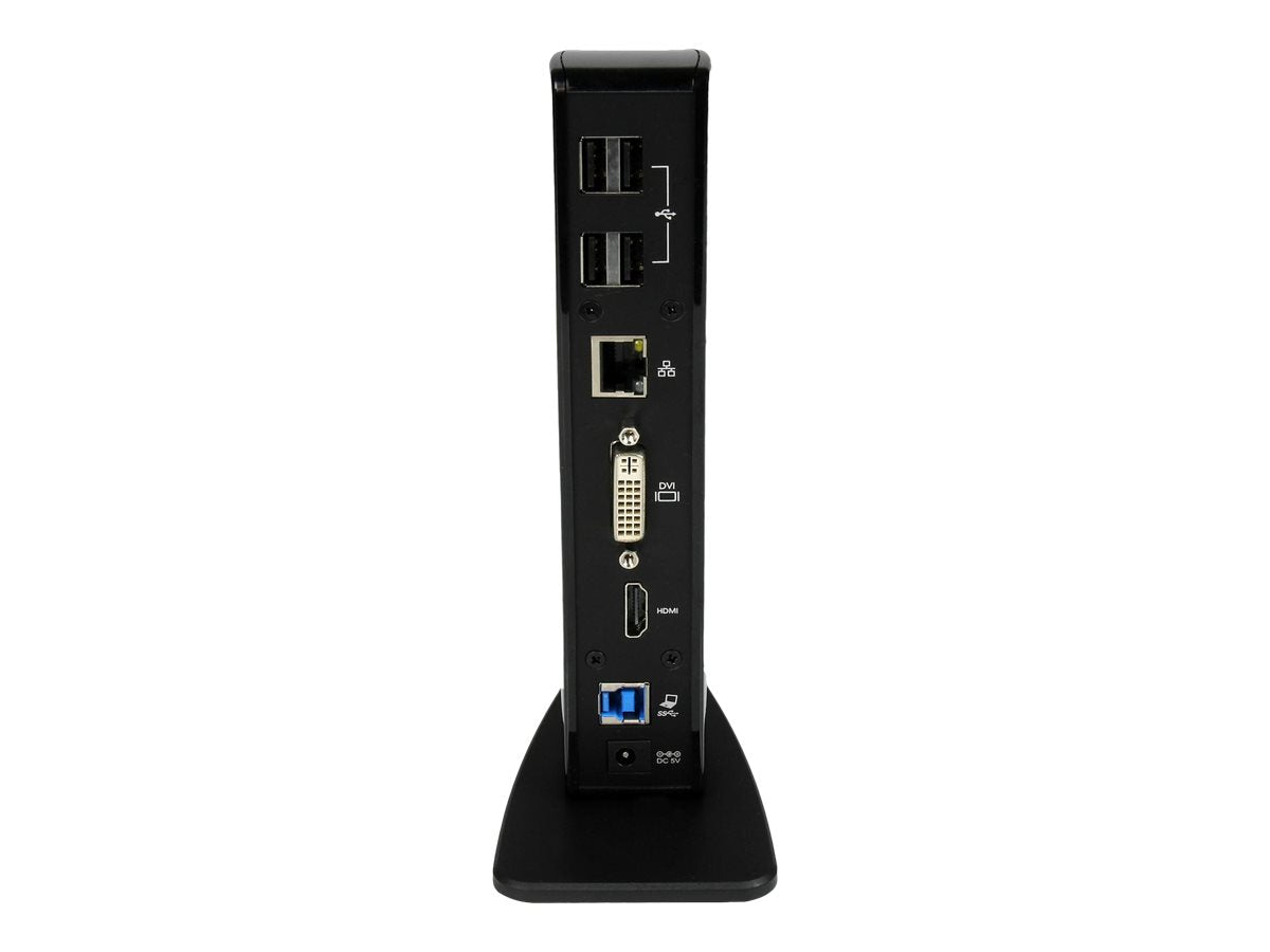 StarTech.com USB 3.0 Dockingstation, kompatibel mit Windows / macOS, unterstützt Dual Displays, HDMI und DVI, inkl. DVI zu VGA Adapter