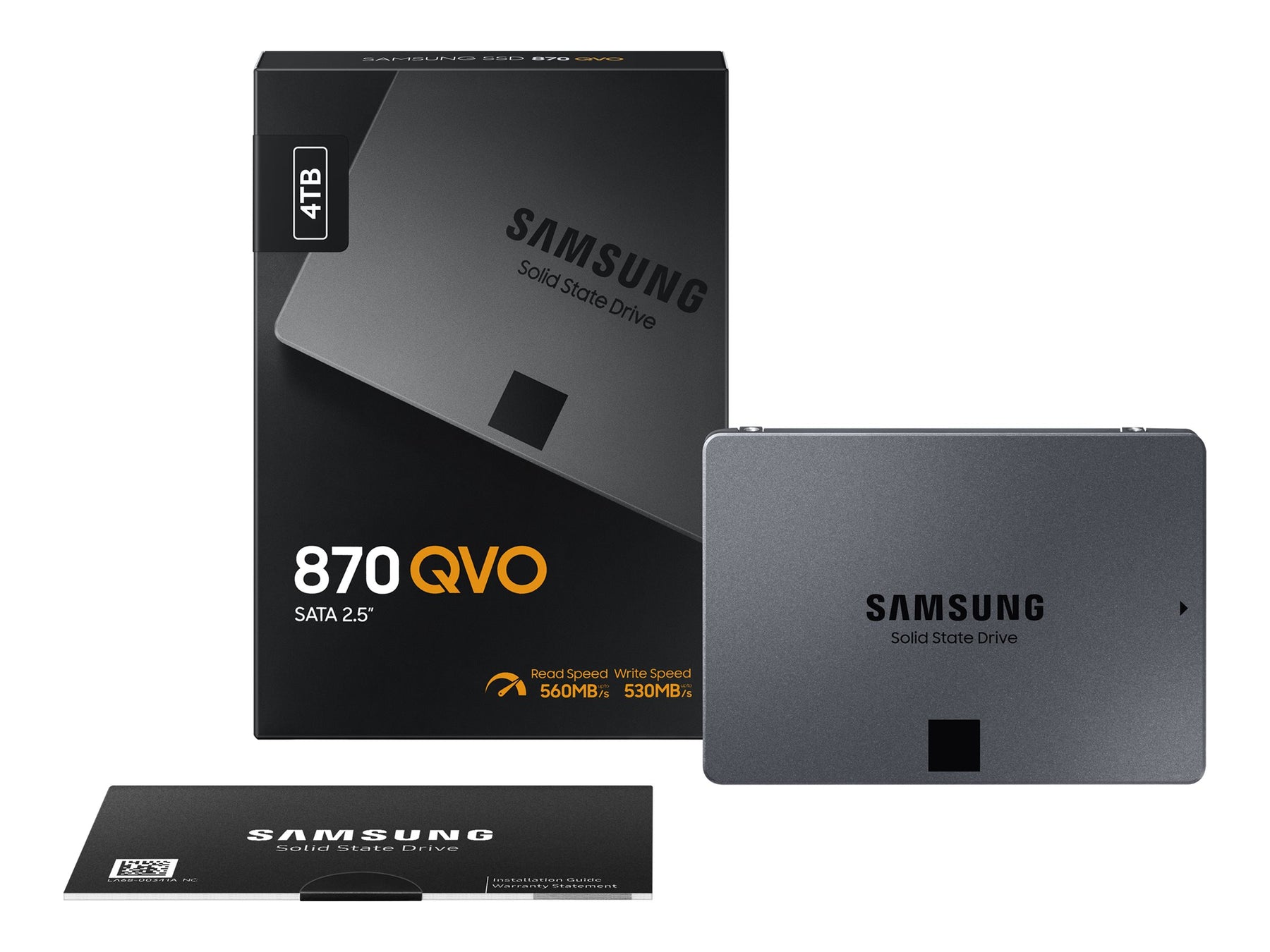 Samsung 870 QVO MZ-77Q4T0BW - SSD - verschlüsselt - 4 TB - intern - 2.5" (6.4 cm)